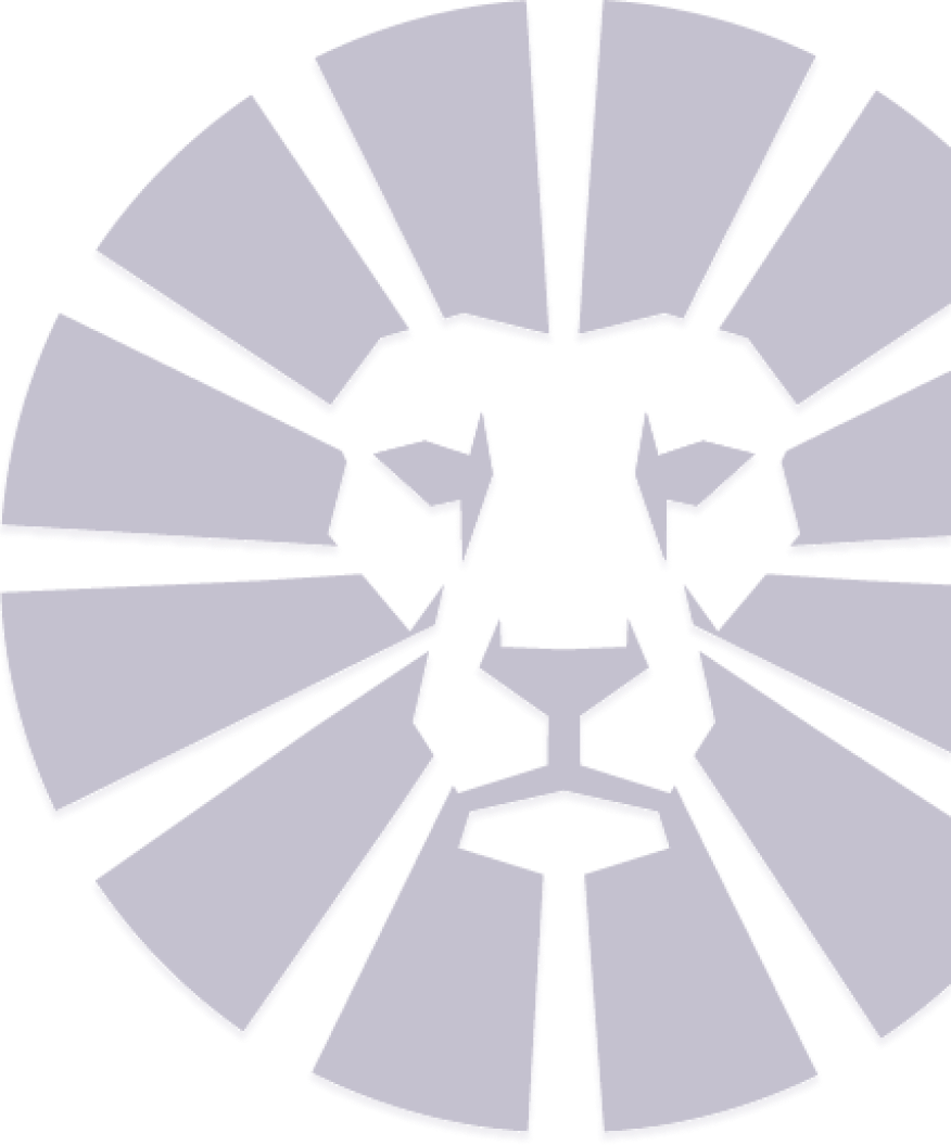 Logo of the company in the background